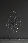 DIY spider's web made from wire