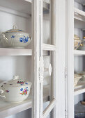 Crockery cupboard with soup tureens