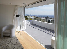 Master suite with balcony