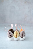 Easter eggs made from folded paper
