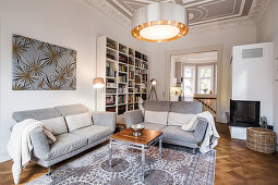 art nouveau apartment with modern facilities, Hamburg, north Germany, Germany