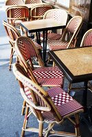 Outdoor Tables and Chairs at a Cafe in France