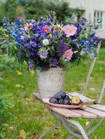 Bunch of blue flowers