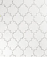 Wallpaper with a tile pattern in shades of grey