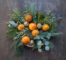 Branches decorated with pomanders