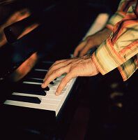 Man playing a piano