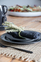 DIY natural napkin ring made out of grain
