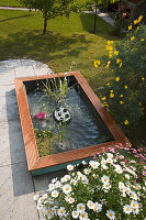 DIY pond basin with water feature