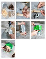 Making an insect hotel out of a tin can