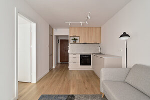 Modern eingerichtete Zweizimmerwohnung mit Küchenzeile