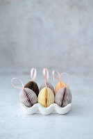 Easter eggs made from folded paper