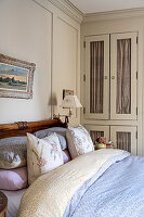 Traditional bedroom with floral bedding