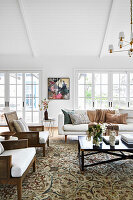 Elegant living room with oriental carpet