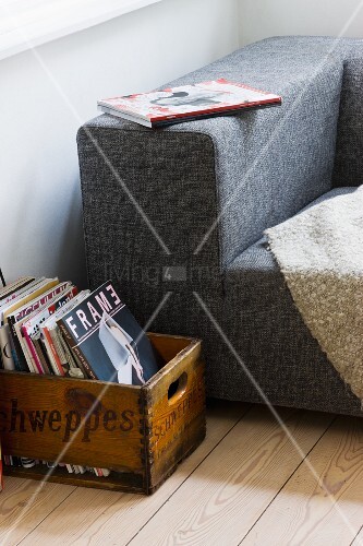 Vintage Wooden Crate Of Books Next To Buy Image 11106555