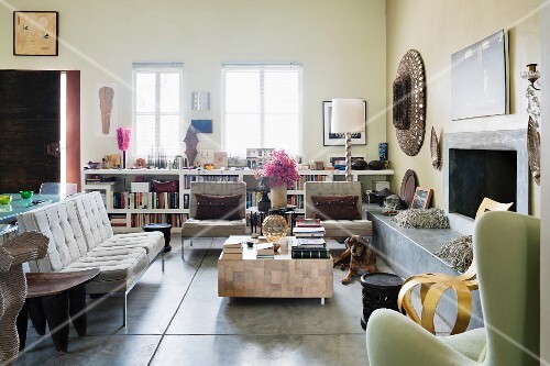 Open Plan Living Area Modern Fireplace Buy Image 11123309