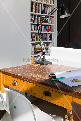 White Panton Chairs At Old School Desk Buy Image 11154141