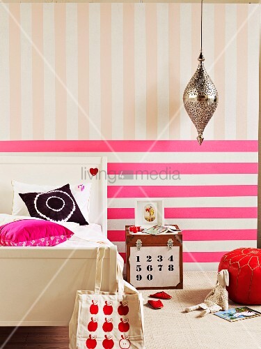 Hot Pink Horizontal Stripes And Pastel Buy Image