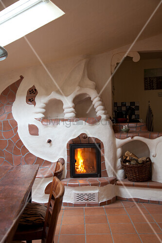 Stove And Fireplace Surround Modelled In Buy Image 11223783