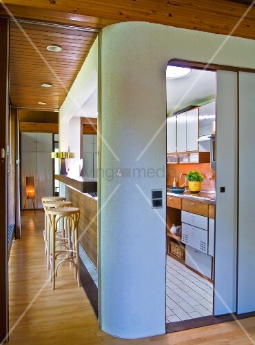 Galley Kitchen Installation With Rounded Buy Image