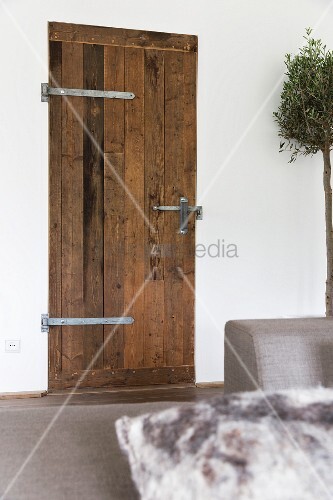 Rustic Interior Door With Wrought Iron Buy Image
