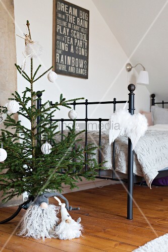 Small Christmas Tree And Gnomes At Foot Buy Image