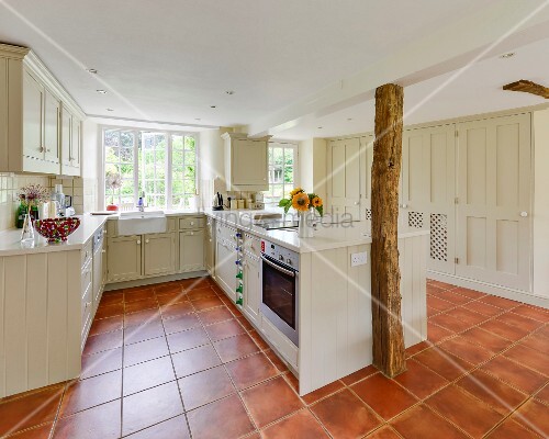 Open Plan Country House Kitchen With Buy Image