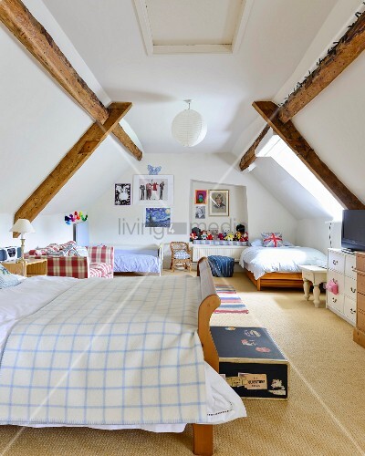 Three Beds In Converted Attic Bedroom Buy Image