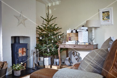 Decorated Christmas Tree Between Buy Image 11447117