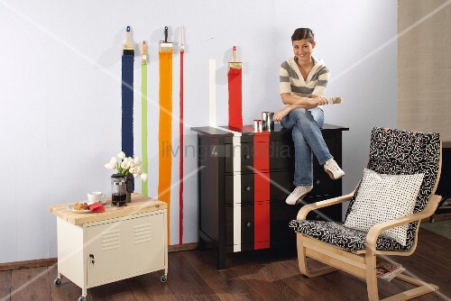 Brightly Coloured Painted Stripes On Buy Image 11448101