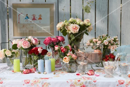 Summery Buffet And Various Vases Of Buy Image 11500469