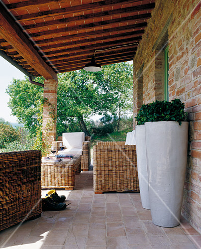 Veranda Of Tuscan Country House With Buy Image 11040509