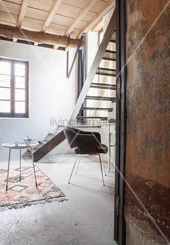 Hanging Chair And Wooden Ceiling In Buy Image 12296441