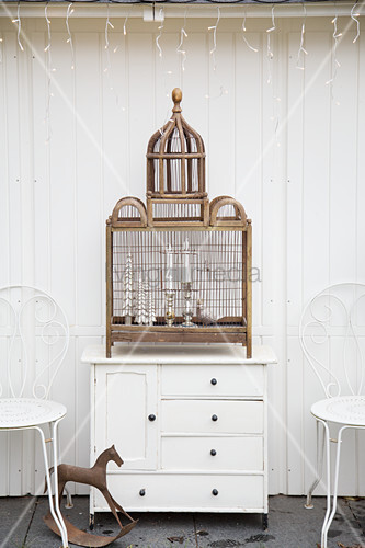 Old Bird Cage Decorating Chest Of Buy Image 12625077