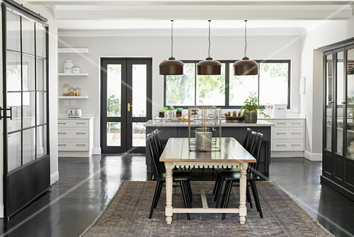 Dining Area And Industrial Style Glass Buy Image