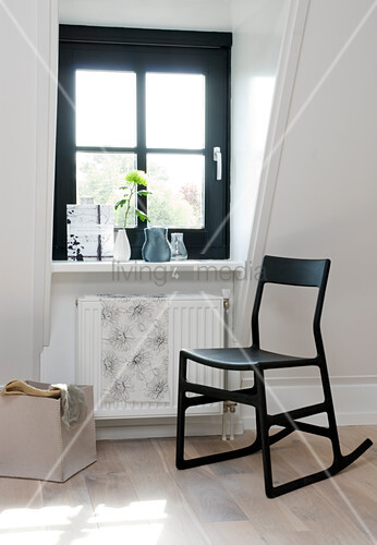 Modern Rocking Chair Next To Black Buy Image 12792103