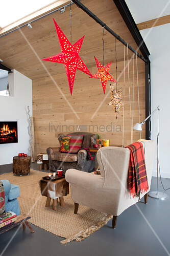 Comfortable Armchairs In Front Of Buy Image 12835015