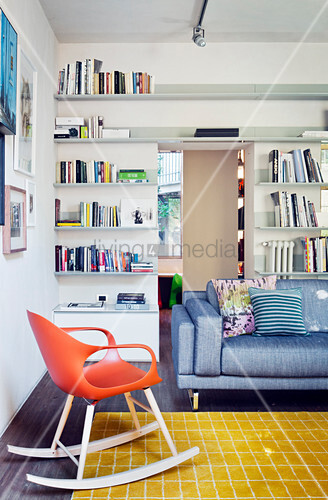 Living Room Floor To Ceiling Bookshelves