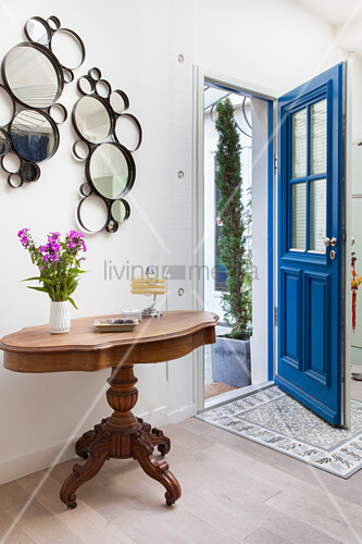 Antique Table And Collection Of Mirrors Buy Image 12405943
