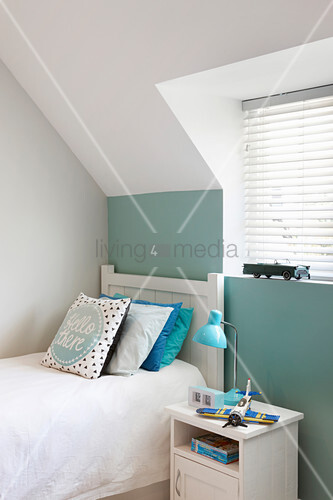 White And Pale Green Walls In Child S Buy Image