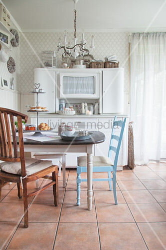 Dining Area In Front Of Old White Buy Image 12457829