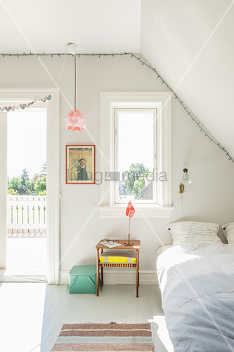 Light Flooded Bedroom With Sloping Buy Image 12506711