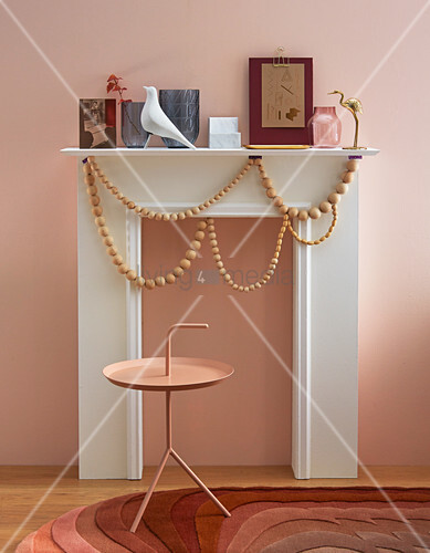 Faux Fireplace Decorated With Garlands Buy Image 12601875