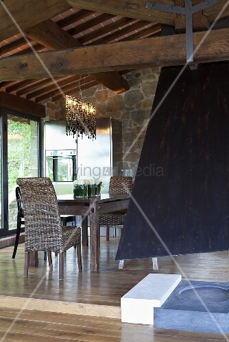 Open Fireplace With A Black Flue And Buy Image 00705971