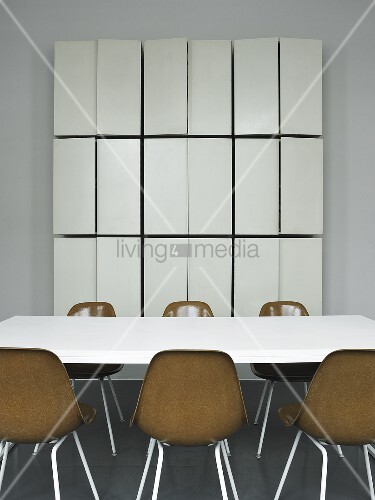 A Conference Table With Brown Bucket Buy Image
